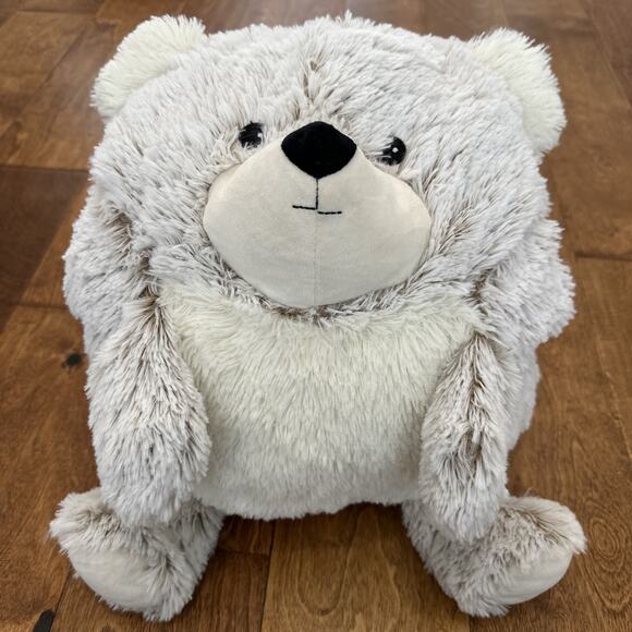 Plush White and Cream Stuffed Bear - Picture 2 of 11